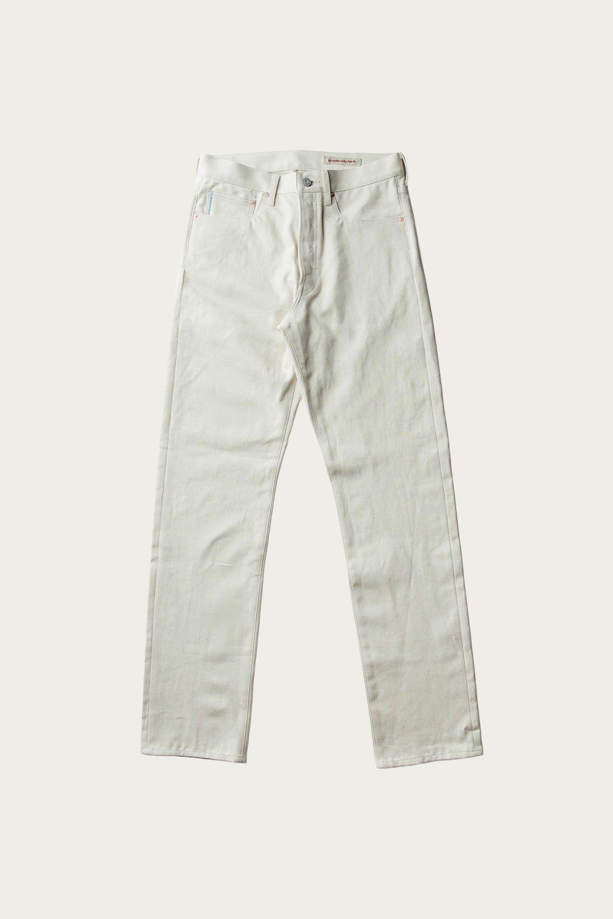 Cottle - C.T.L. Straight Denim Pants Asagi - Washed Ecru - Canoe Club