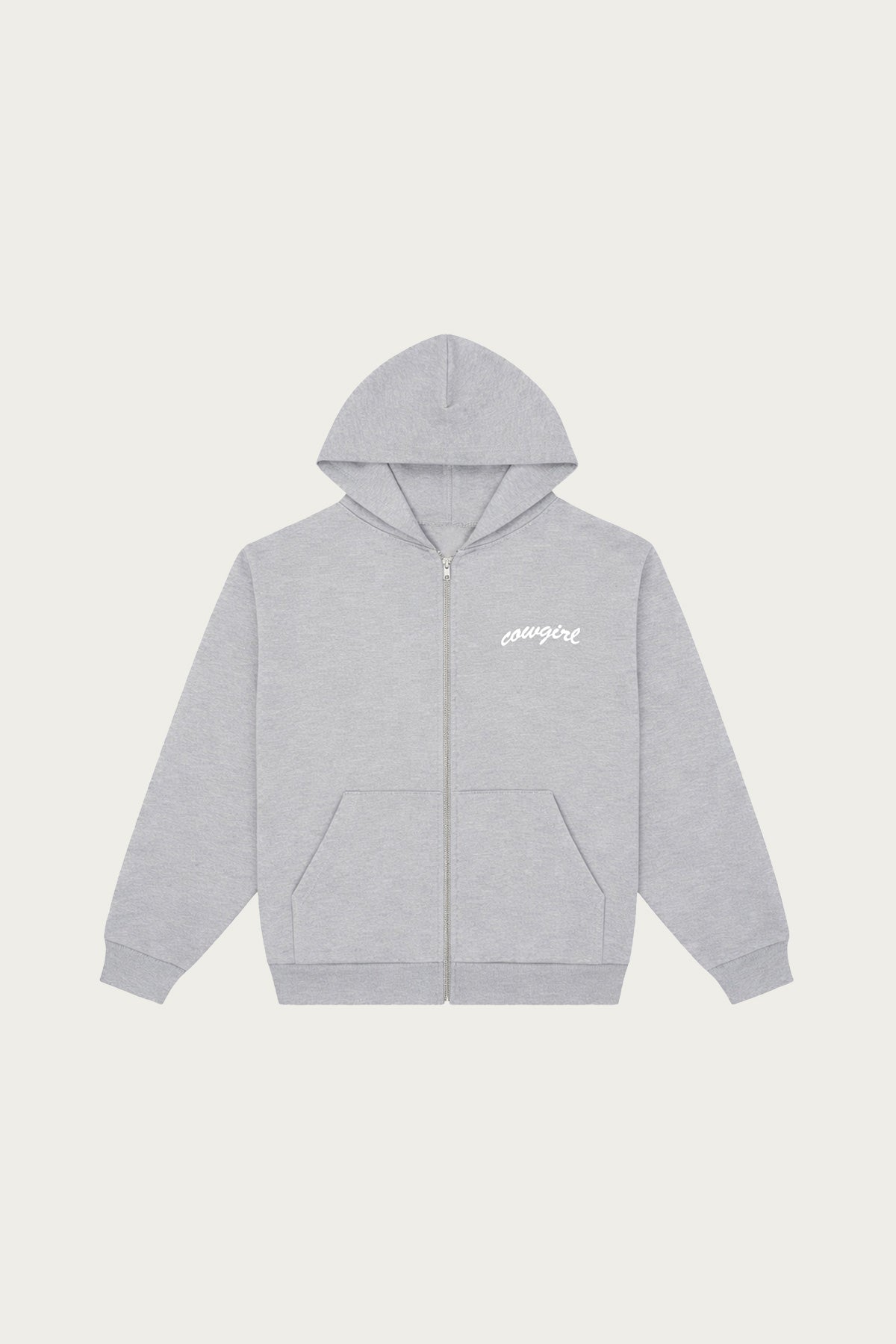 Cowgirl - Small Script Zip-Hoodie - Ash Grey - Canoe Club
