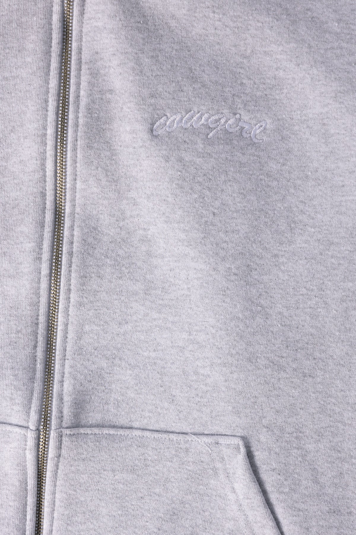 Cowgirl - Small Script Zip-Hoodie - Ash Grey - Canoe Club