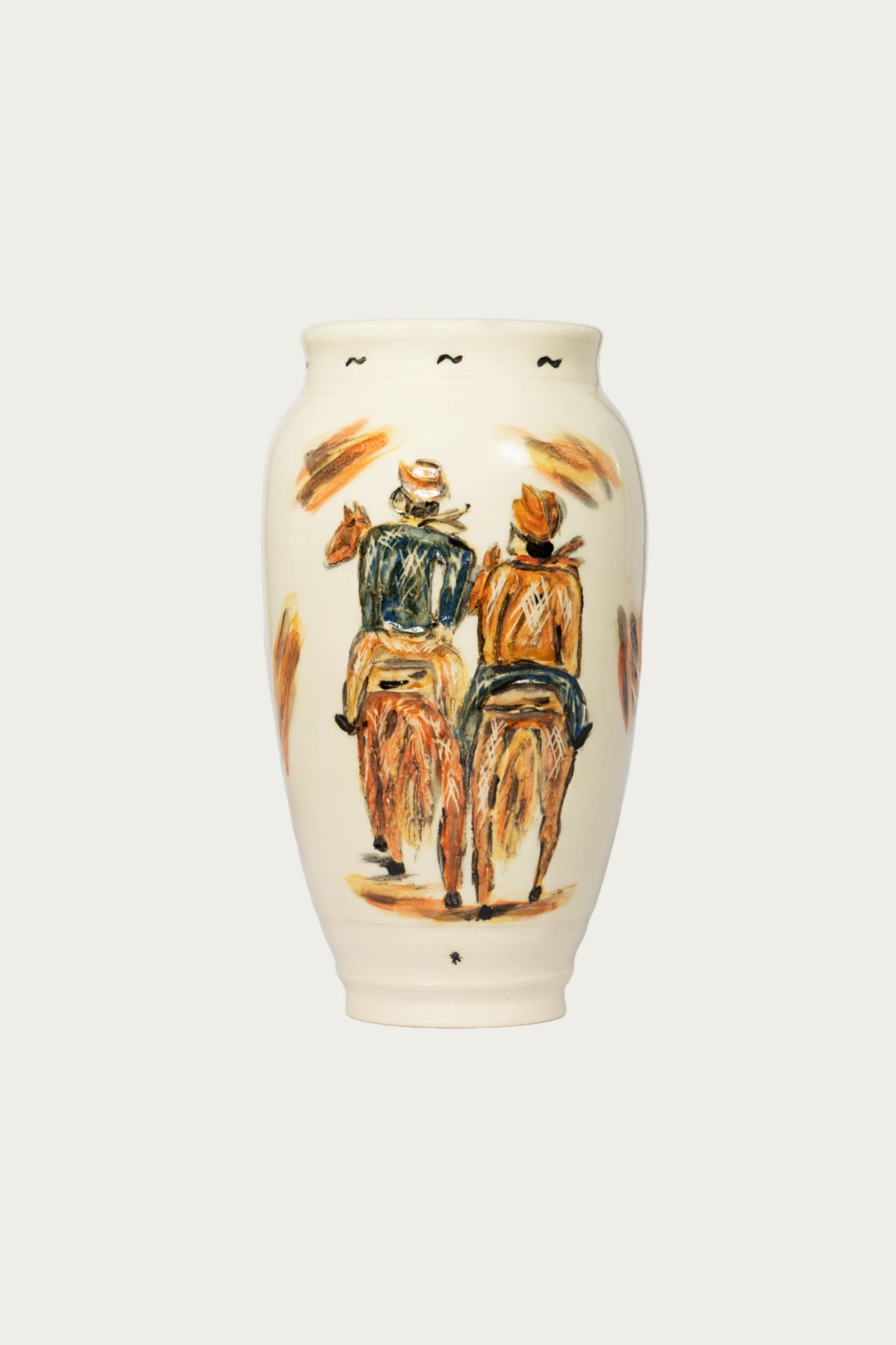 Danny D's Mud Shop - Two Riders Vase - Canoe Club