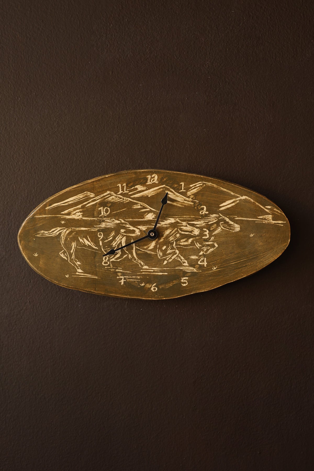 Danny D's Mud Shop - Western Motif Clock - Olive - Canoe Club
