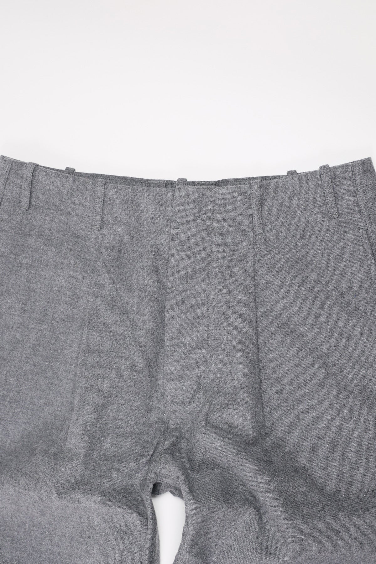 Document - Cotton Flannel Belted Trousers - Grey - Canoe Club