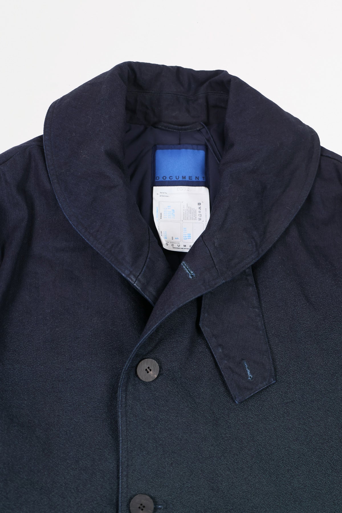 Document - Gradation Denim Padded Pea Coat - Indigo - Canoe Club