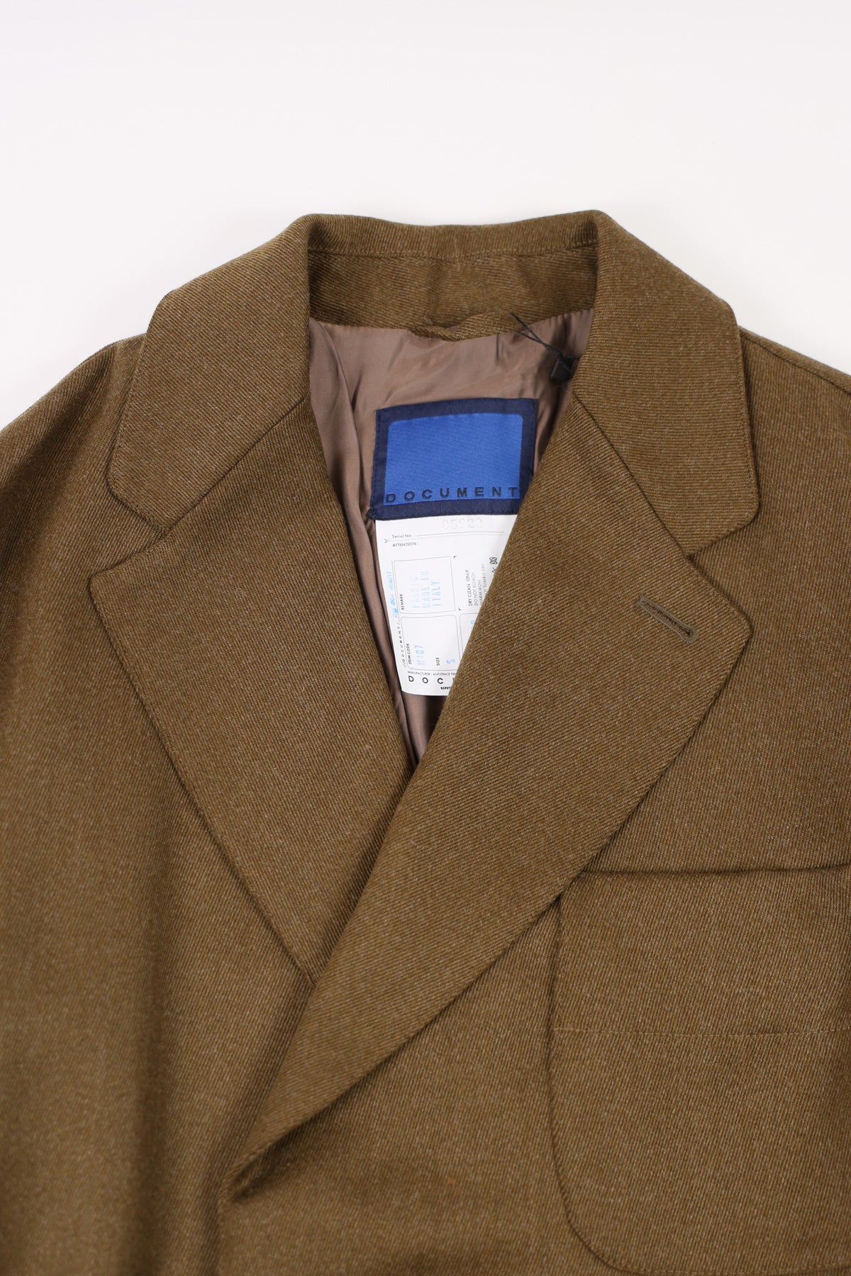 Document - Italian Wool Belted Jacket - Moca - Canoe Club