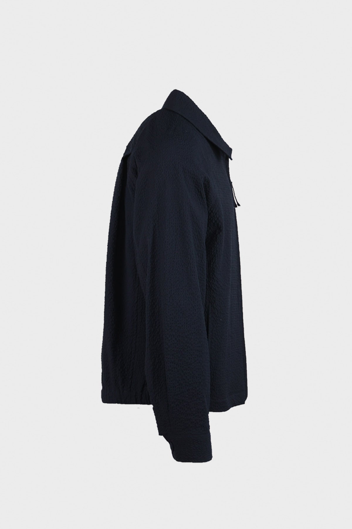 Document - Stretch Seersucker Zip Up Jacket - Dark Navy - Canoe Club