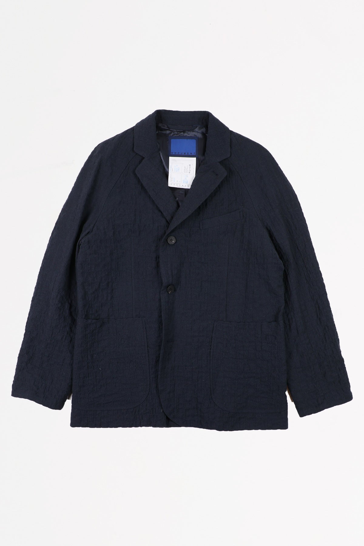 Document - Wool Cotton Raglan Jacket - Navy - Canoe Club
