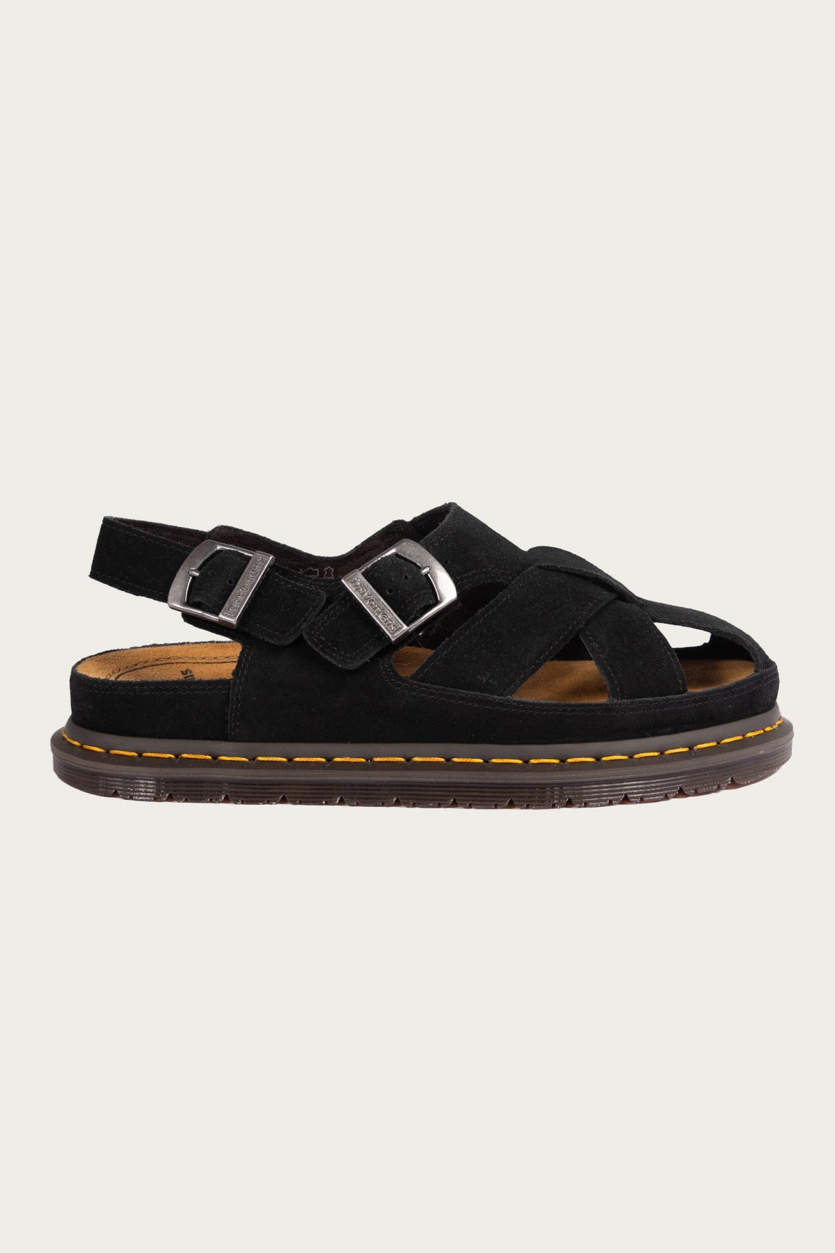 Dr. Martens - San Archive Fisherman - Plush Suede Reverse Black - Canoe Club