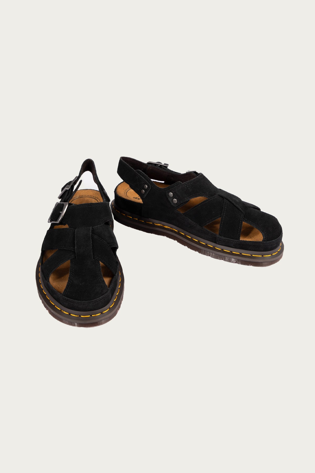 Dr. Martens - San Archive Fisherman - Plush Suede Reverse Black - Canoe Club