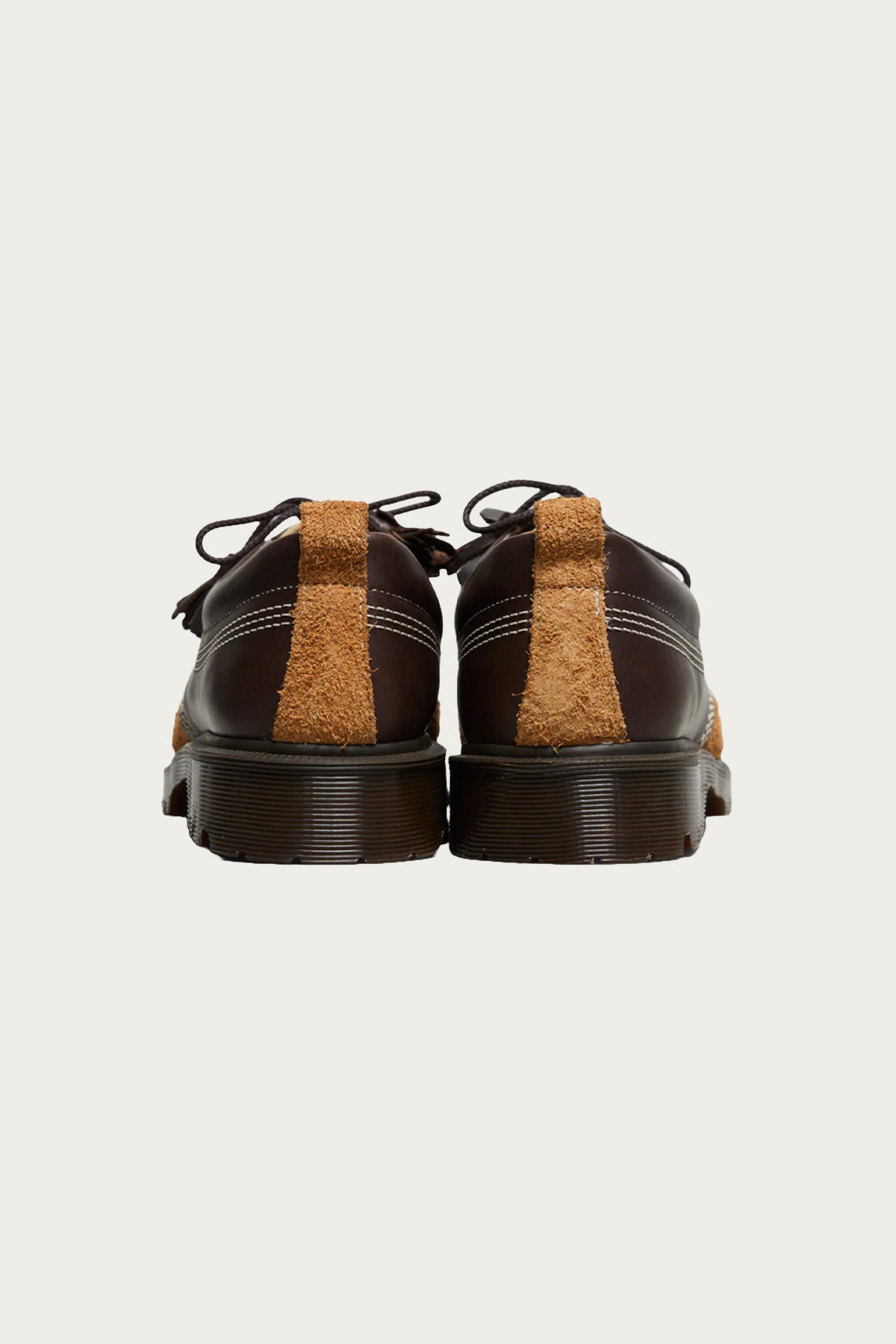 Dr. Martens - Lowell - Kinsley Tumble Buttersoft/Dark Brown Hairy Suede/Light+Tan Desert Brown - Canoe Club