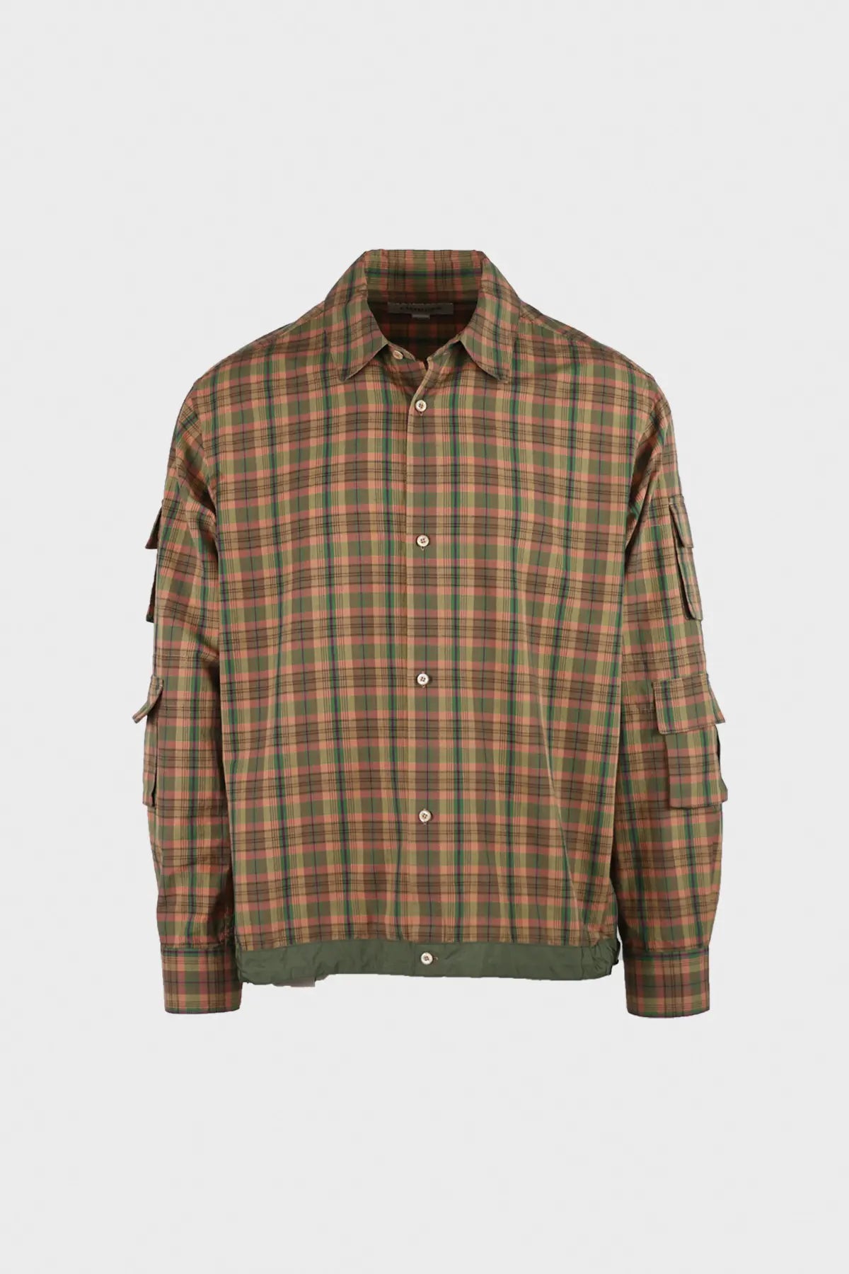 Eastlogue - Magazine Pouch Shirt - Salmon Green Check - Canoe Club