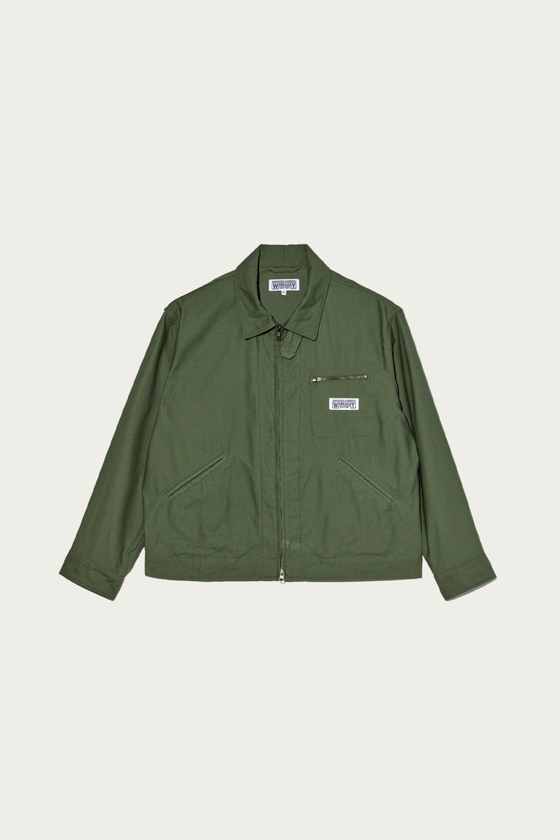 Engineered Garments Workaday Short Jacket | Olive Cotton Reversed
