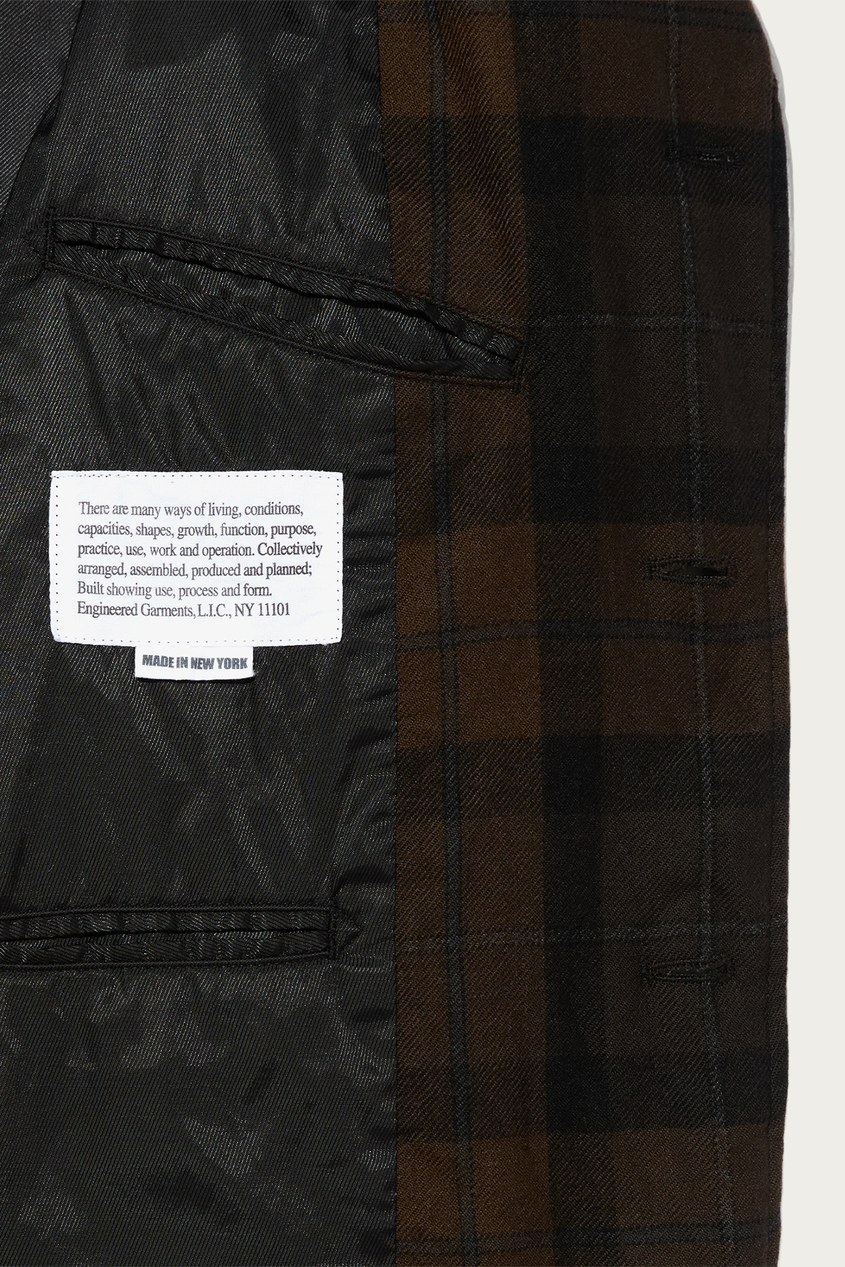 Engineered Garments - Andover Jacket - Brown/Black Worsted Wool Plaid - Canoe Club
