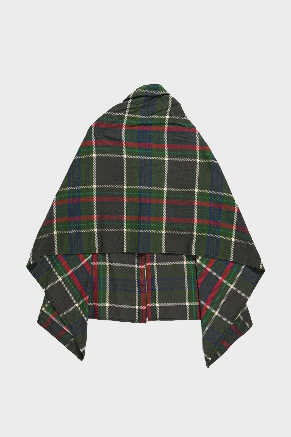 Engineered Garments - Button Shawl - Olive Cotton Heavy Twill Plaid - Canoe Club