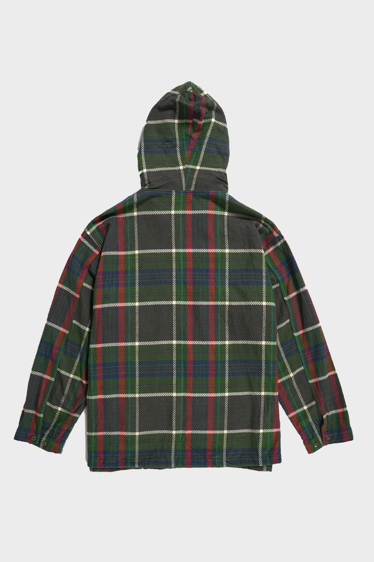 Engineered Garments - Cagoule Shirt - Olive Cotton Heavy Twill Plaid - Canoe Club