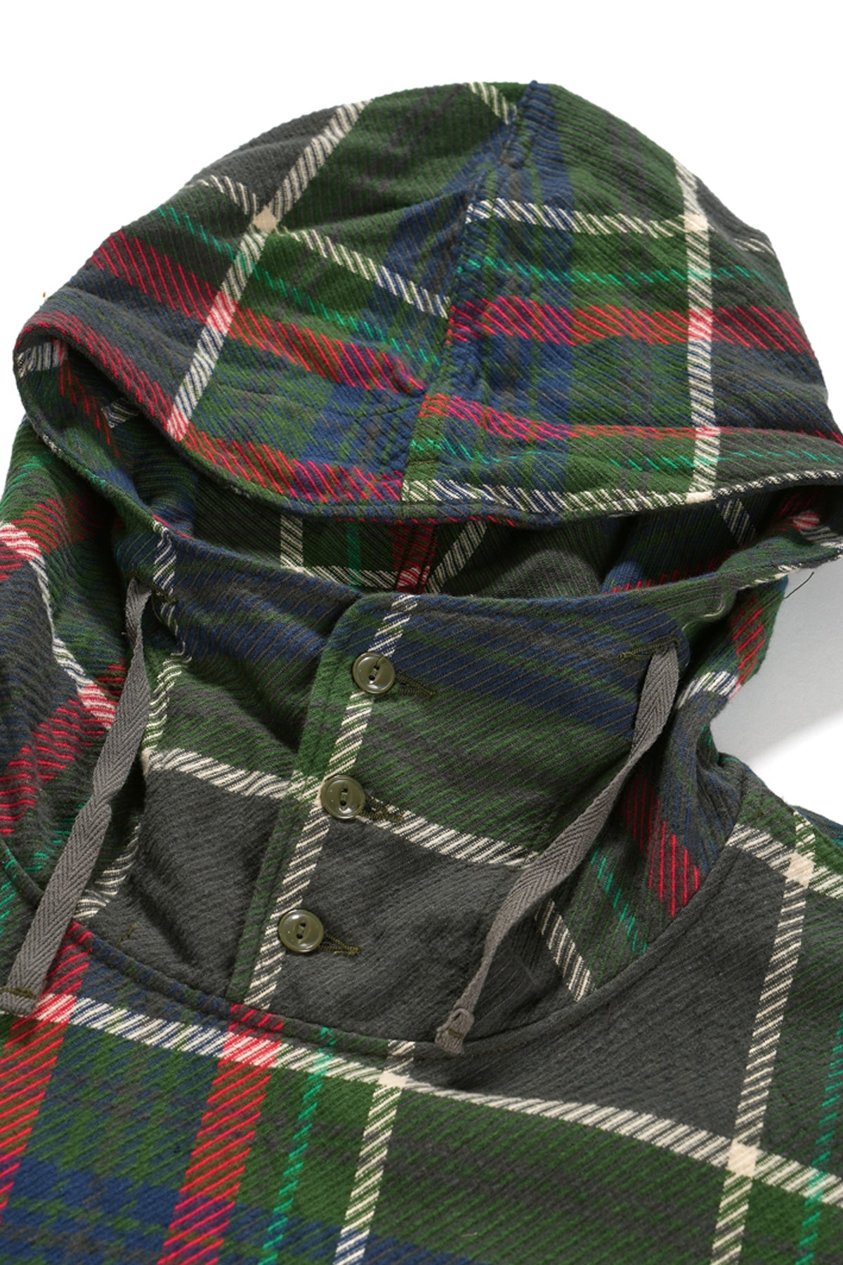 Engineered Garments - Cagoule Shirt - Olive Cotton Heavy Twill Plaid - Canoe Club