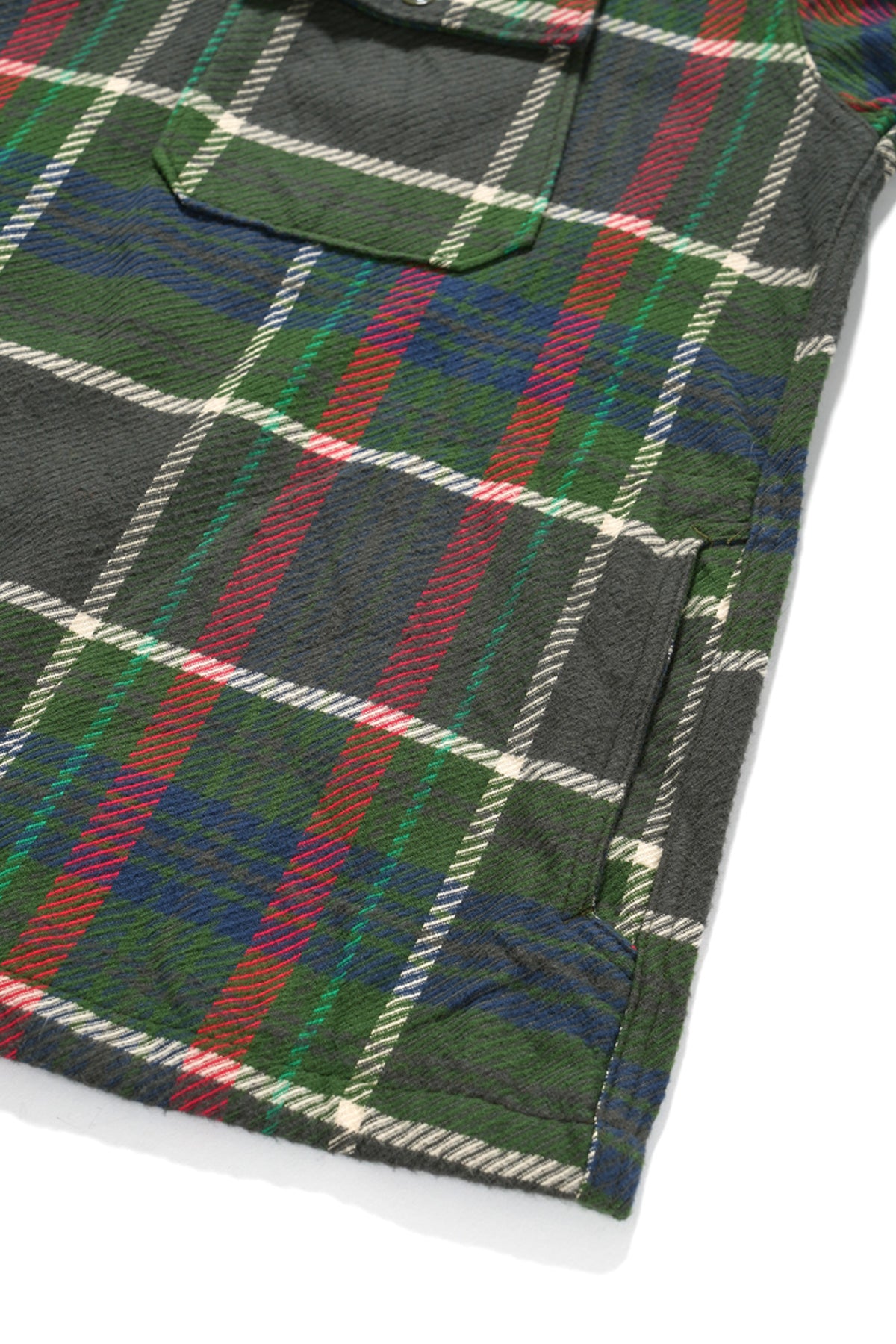 Engineered Garments - Cagoule Shirt - Olive Cotton Heavy Twill Plaid - Canoe Club