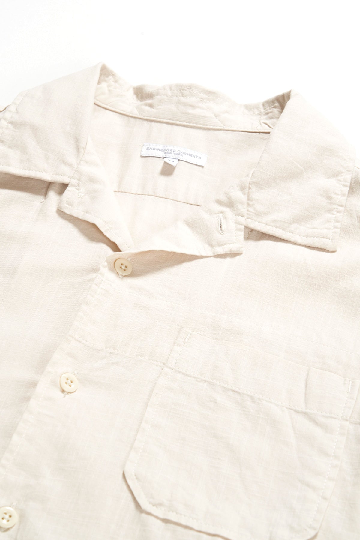 Engineered Garments - Camp Shirt - Beige Cotton Handkerchief - Canoe Club