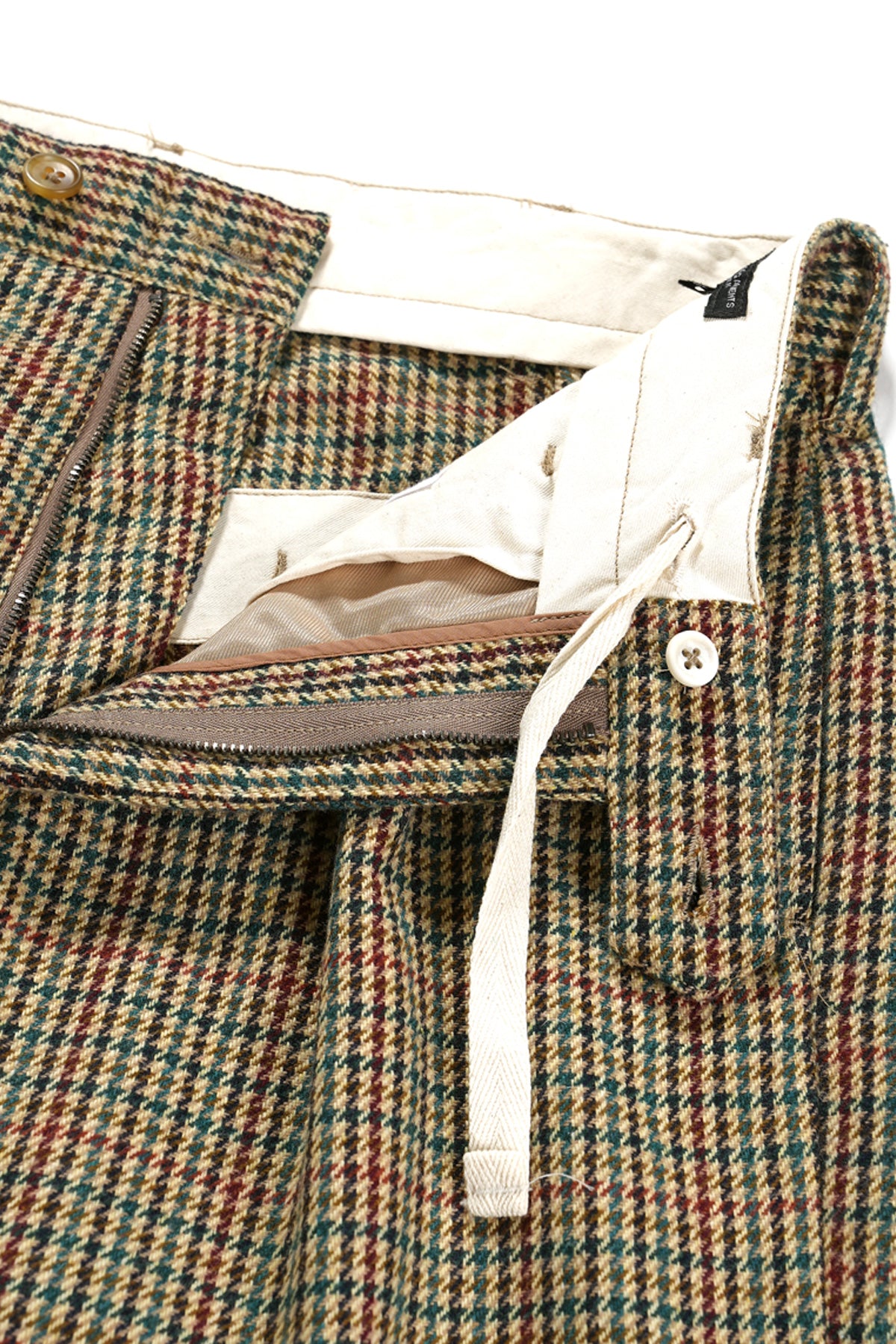 Engineered Garments - Carlyle Pant - Khaki Acrylic Wool Gunclub Check - Canoe Club