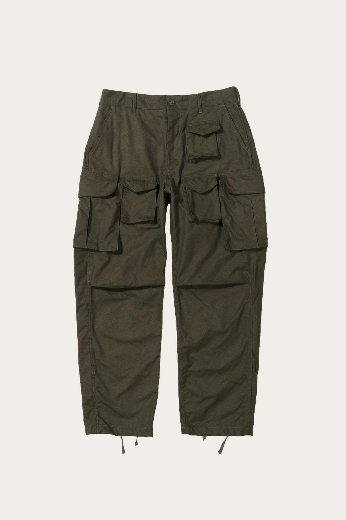 Engineered Garments - FA Pant - Olive Cotton Brushed Herringbone - Canoe Club