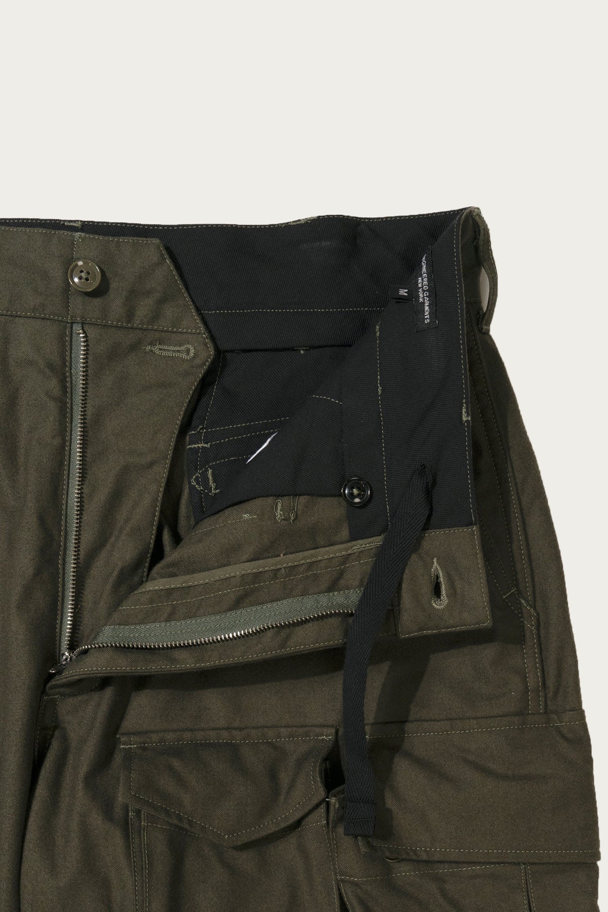Engineered Garments - FA Pant - Olive Cotton Brushed Herringbone - Canoe Club