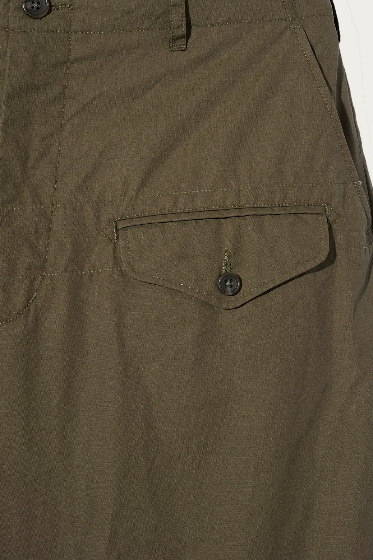 Engineered Garments - Gurkha Pant - Olive Coated Cotton Ripstop - Canoe Club
