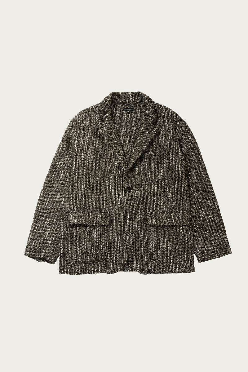 Engineered Garments Loiter Jacket | Brown/Black Wool Homespun | Canoe Club