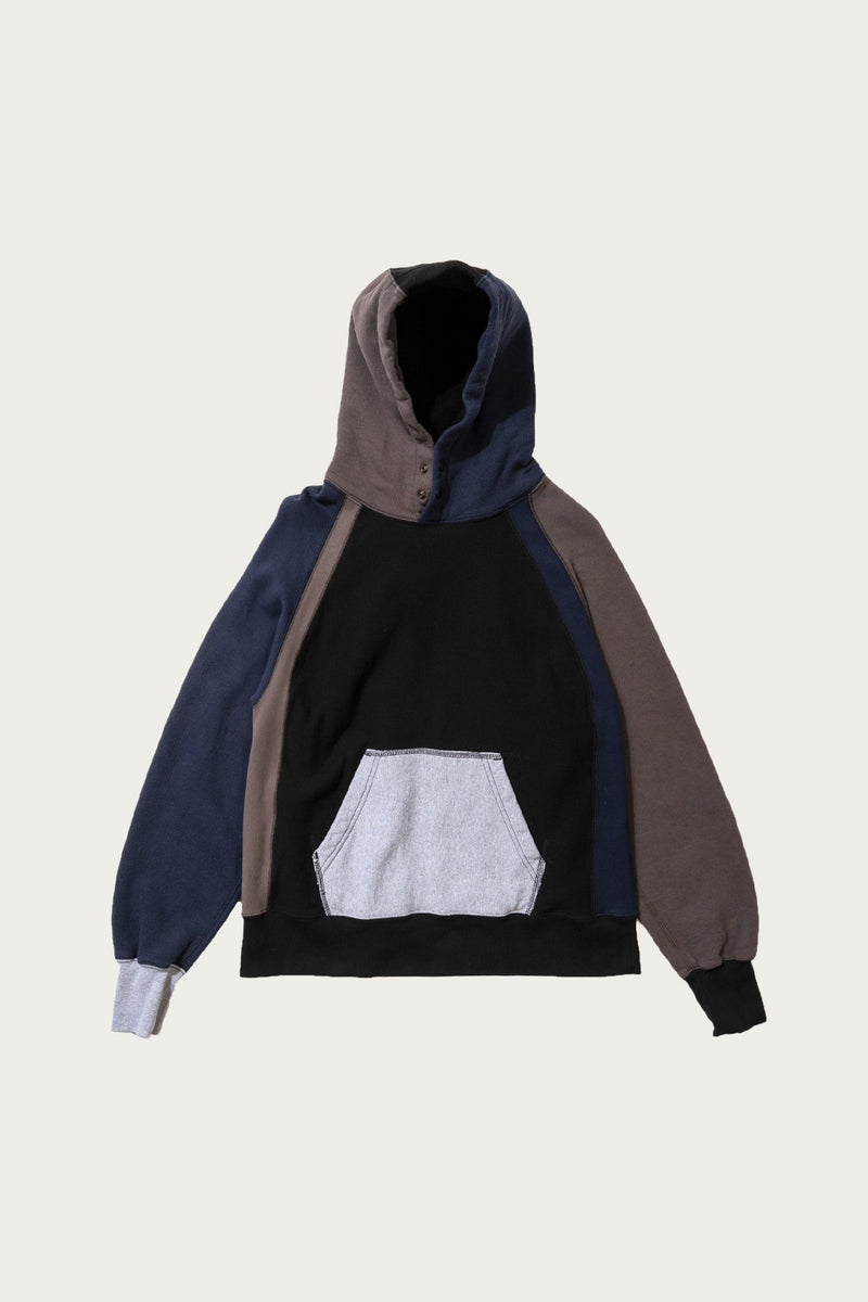 Engineered Garments Raglan Hoody Combo | Black 12oz Cotton Fleece | Canoe  Club