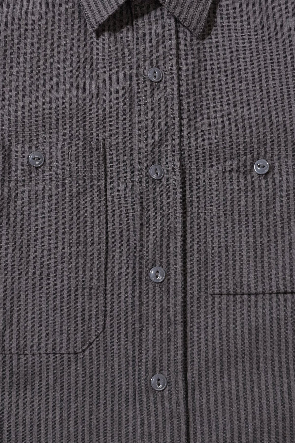 Engineered Garments - Work Shirt - Charcoal/Grey LC Stripe - Canoe Club