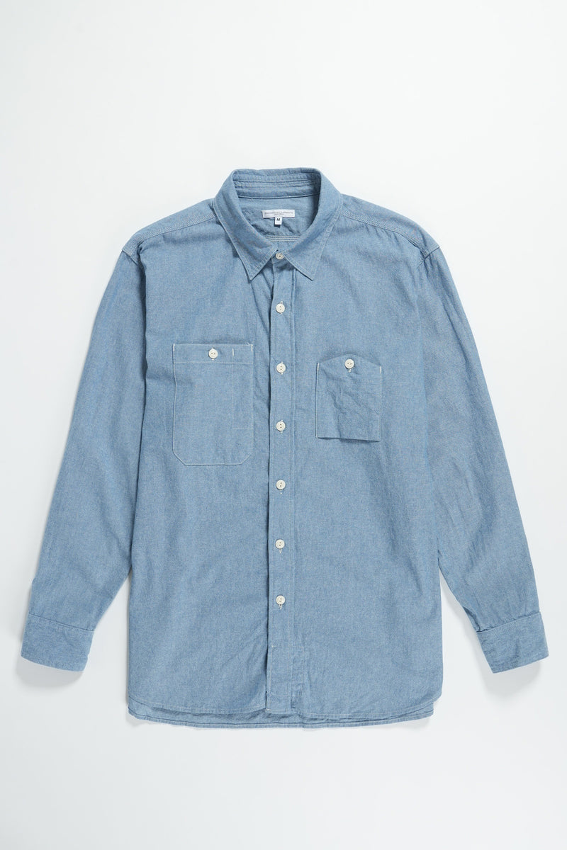 Engineered Garments Work Shirt | Lt. Blue 4.5oz Cotton Chambray | Canoe Club