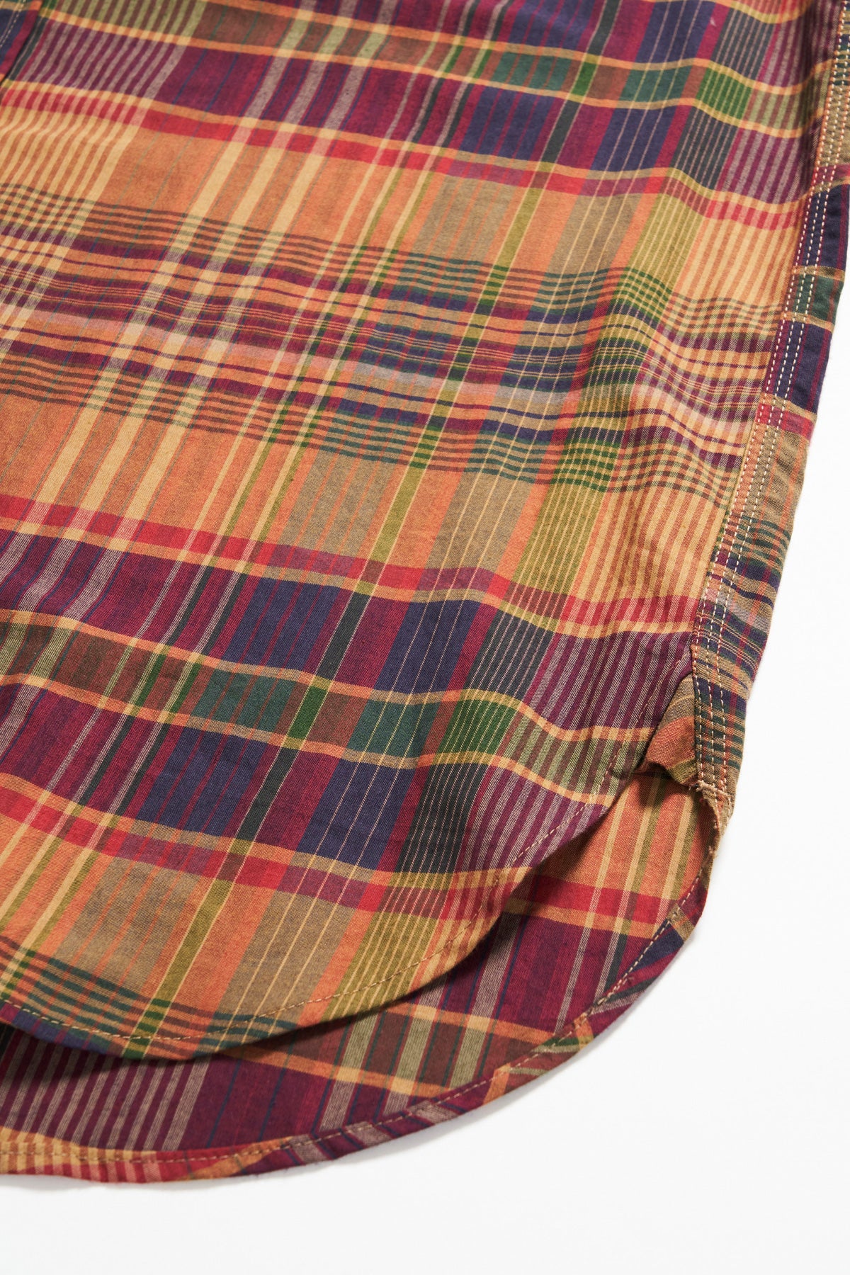 Engineered Garments - Work Shirt - Navy/Khaki Cotton Plaid - Canoe Club