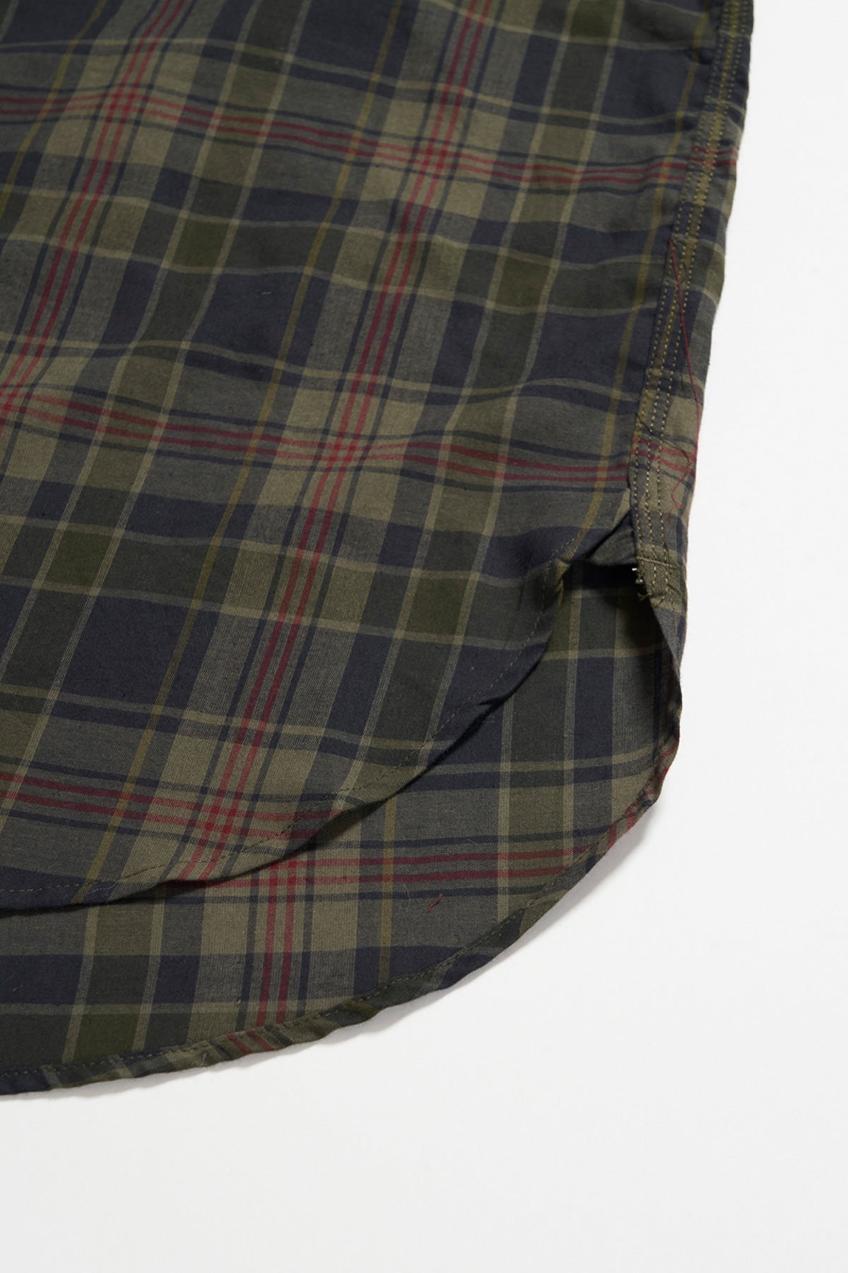 Engineered Garments - Work Shirt - Olive Cotton Dark Madras - Canoe Club