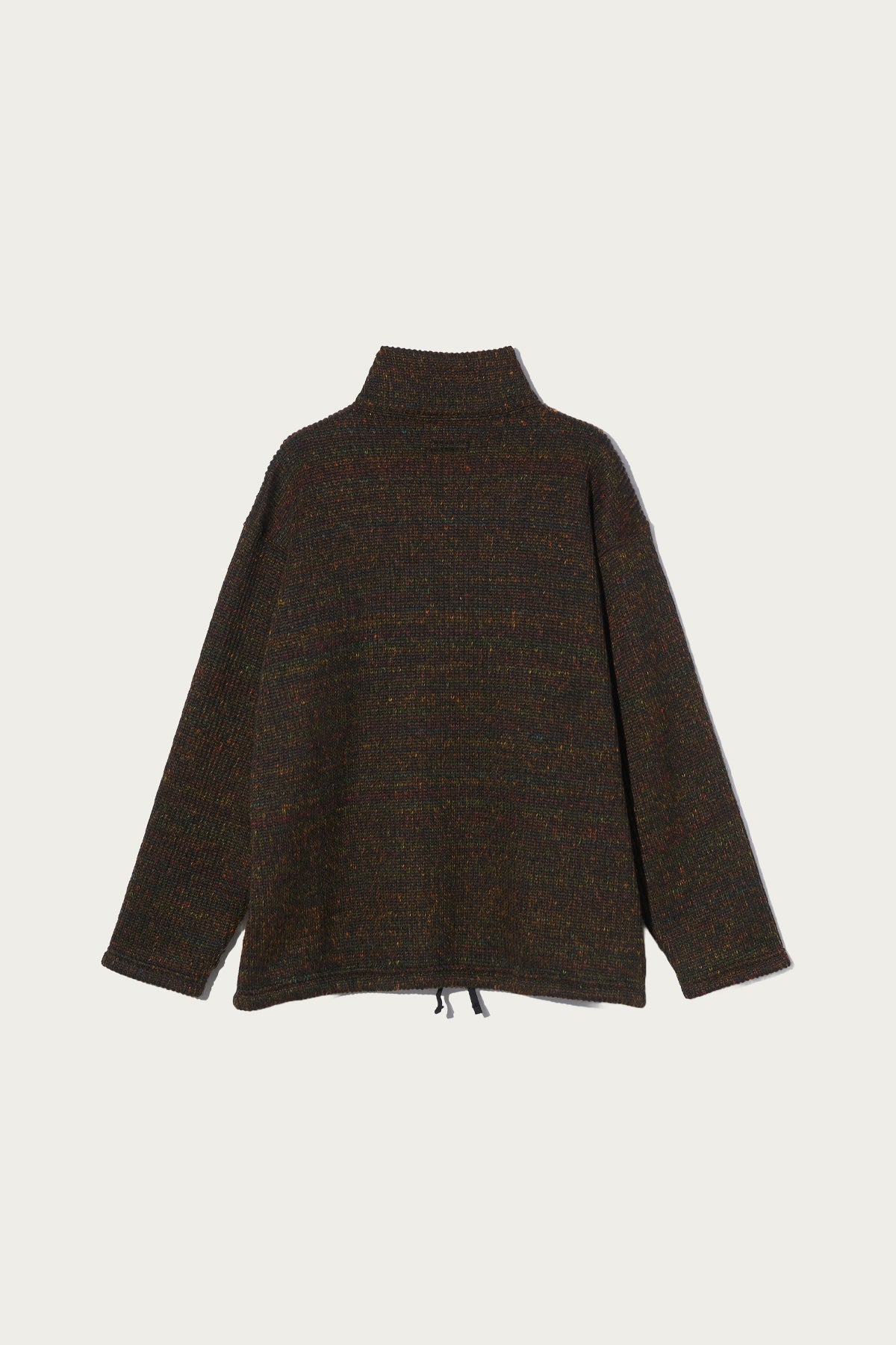 Engineered Garments - Zip Mock Neck - Brown Wool Poly Nep Sweater Knit - Canoe Club