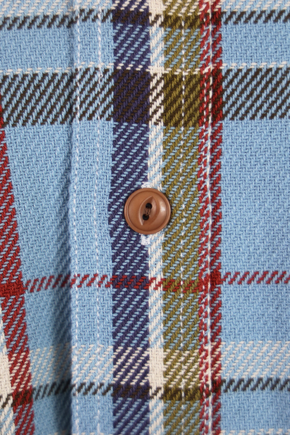 Fortela - Check Patch Pocket Work Shirt - Sky - Canoe Club