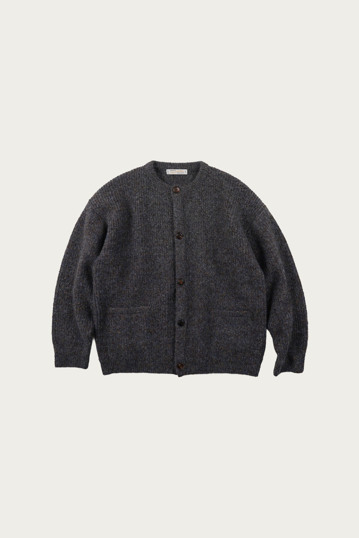 FrizmWORKS - Brushed Wool Round Cardigan - Brown - Canoe Club