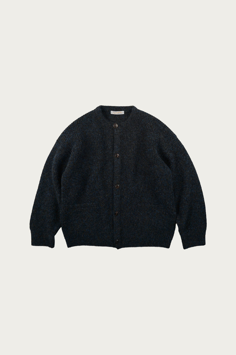 Frizmworks Brushed Wool Round Cardigan | Black | Canoe Club