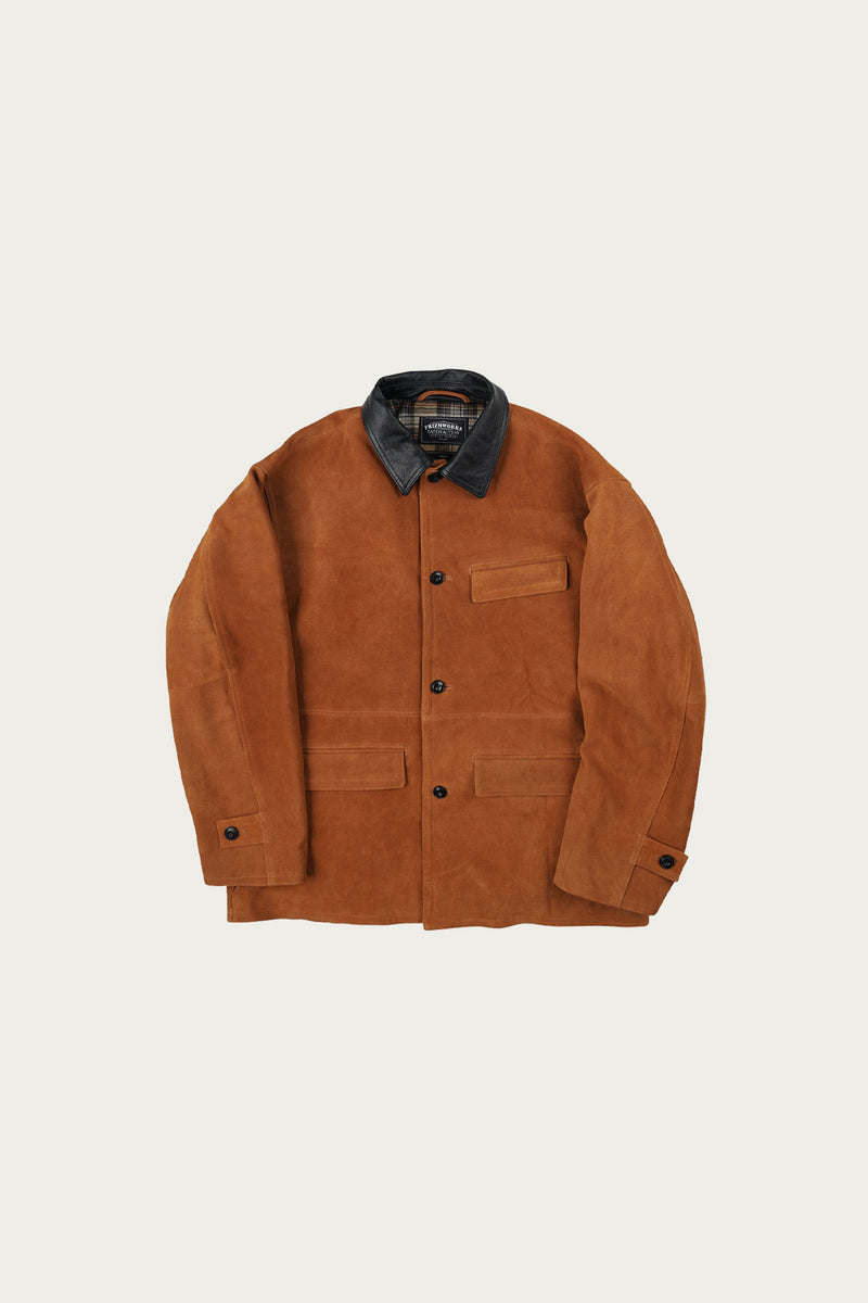 Frizmworks Suede French Car Coat | Camel | Canoe Club