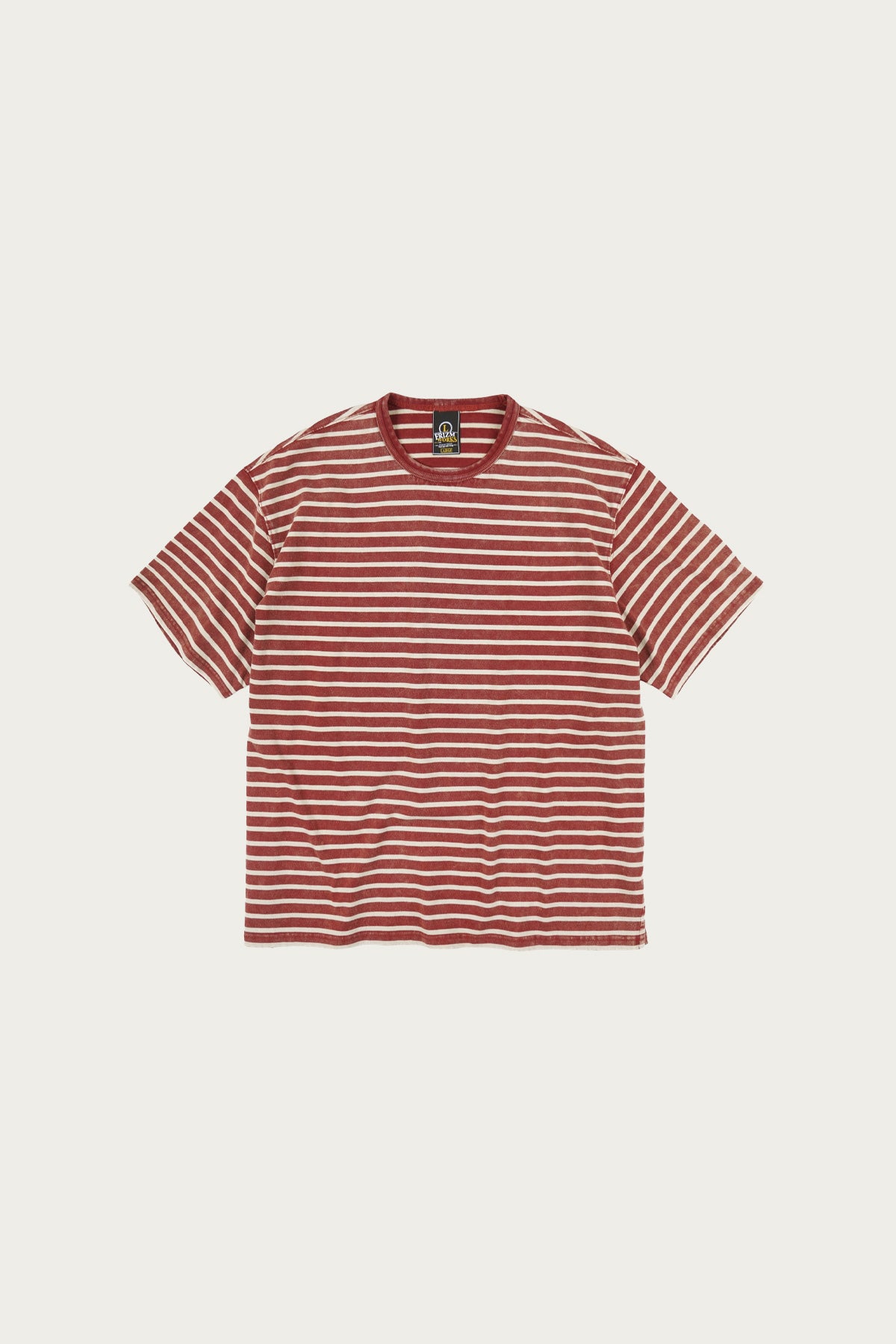 FrizmWORKS - Vintage Faded Stripe Half Tee - Burgundy - Canoe Club