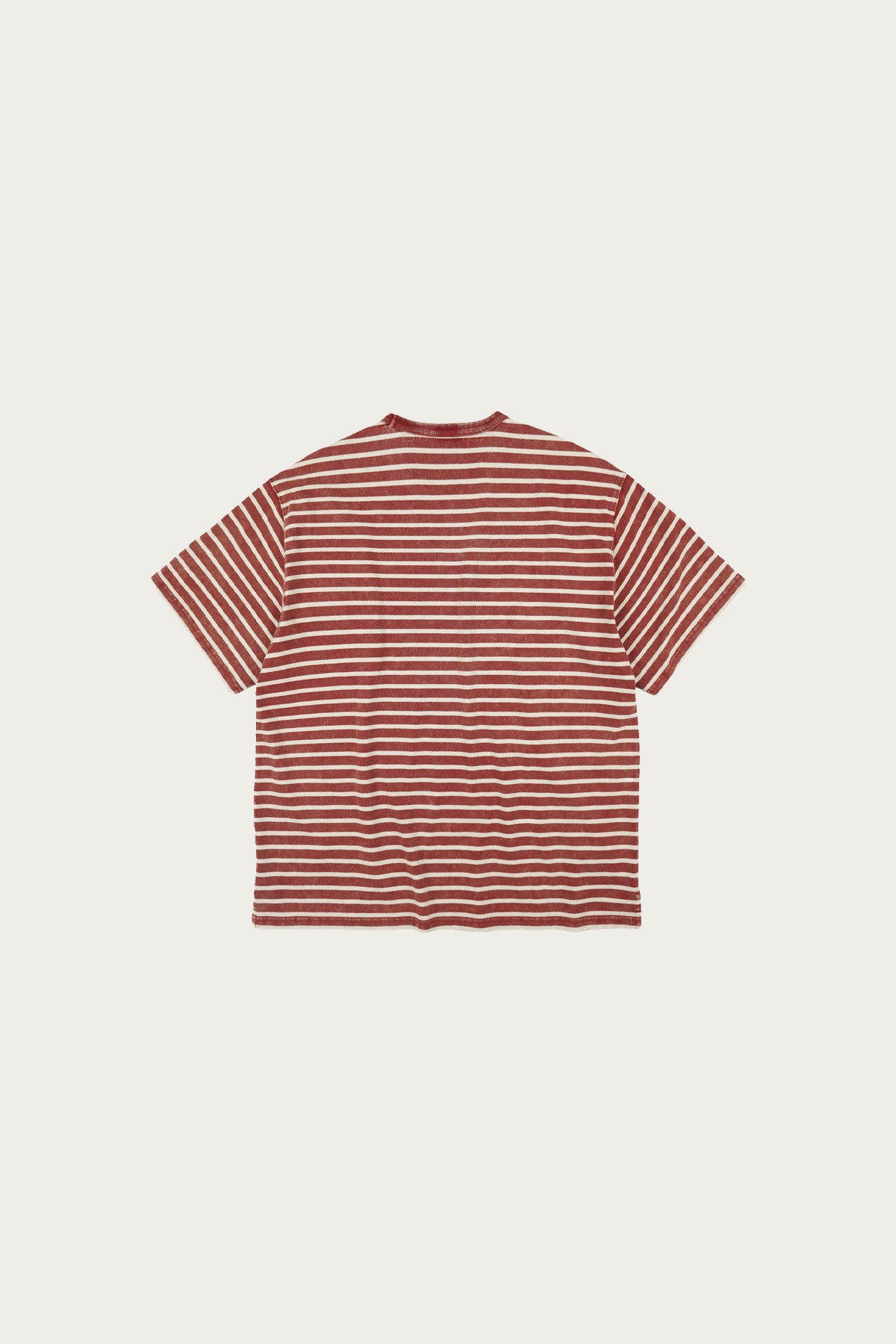 FrizmWORKS - Vintage Faded Stripe Half Tee - Burgundy - Canoe Club