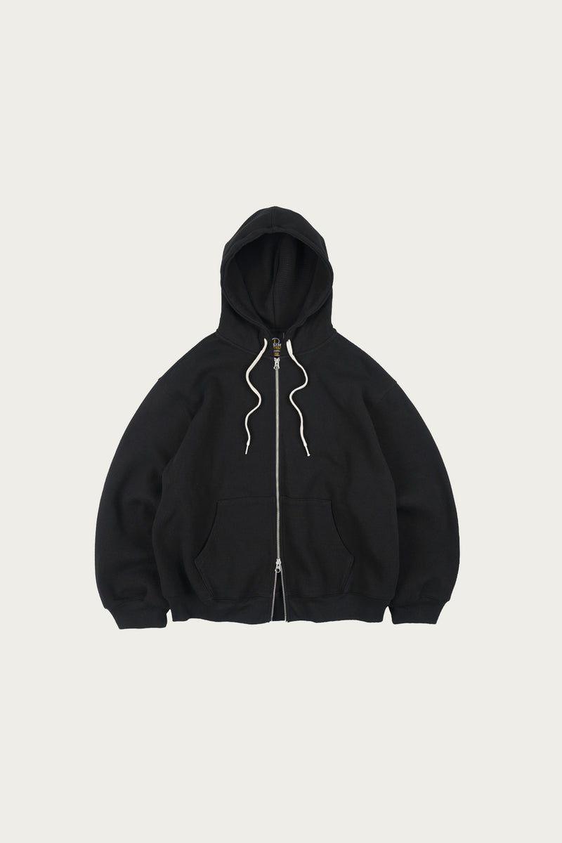 fuwafuwa③ Frizmworks Waffle Hood Zip Up Parka | Black | Canoe Club