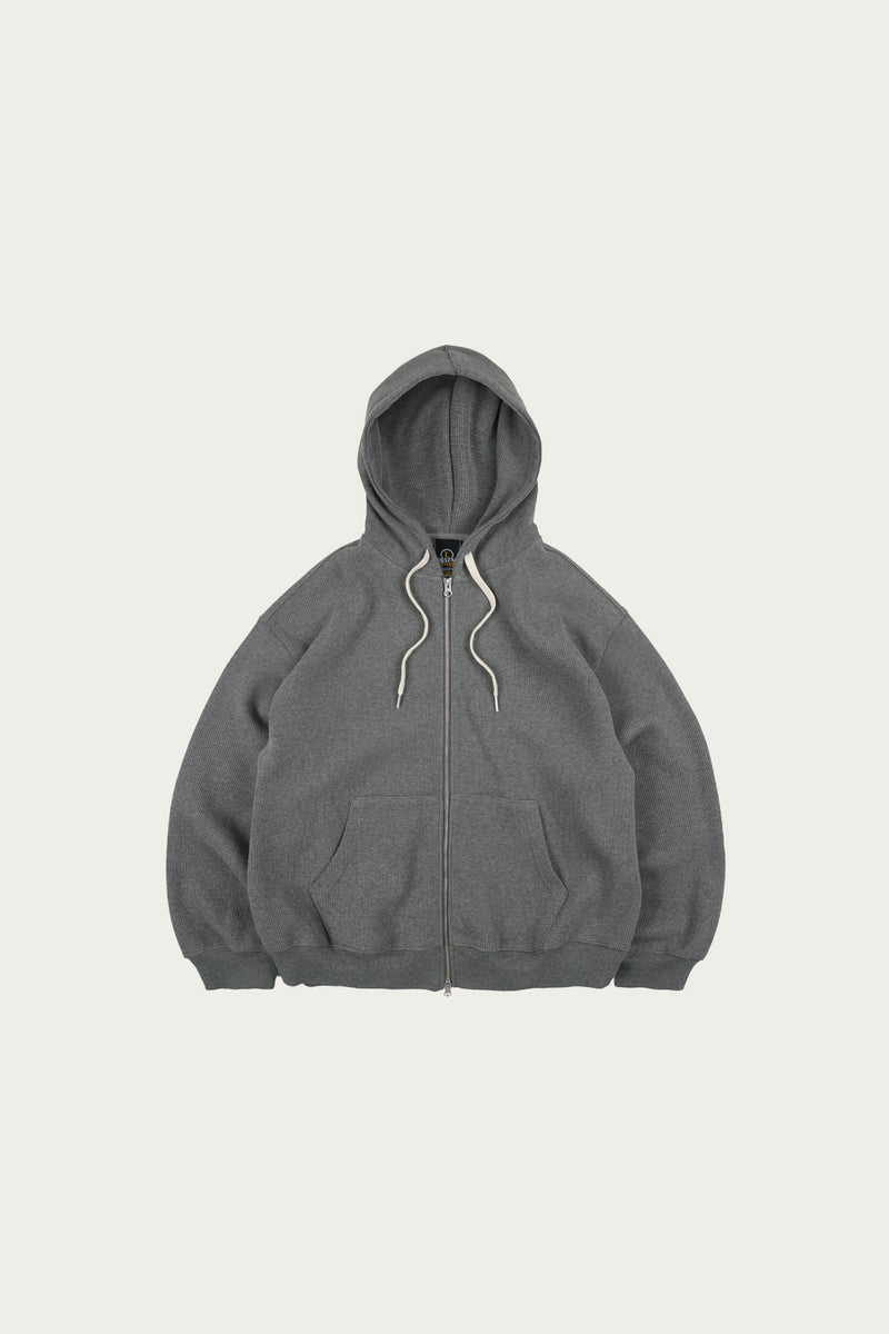 Frizmworks Waffle Hood Zip Up Parka | Grey | Canoe Club