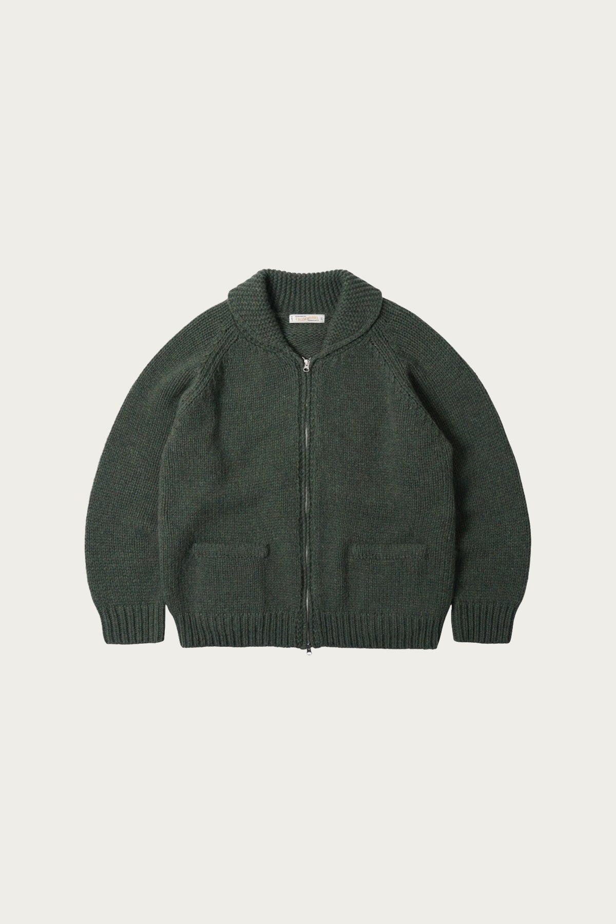 FrizmWORKS - Heavy Cowichan Zipup Cardigan - Forest Green - Canoe Club