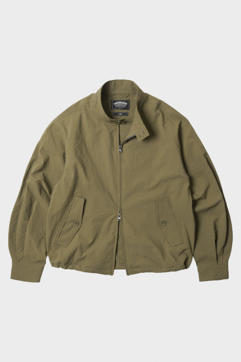 FrizmWORKS Seersucker Buddy Harrington Jacket | Beige | Canoe Club
