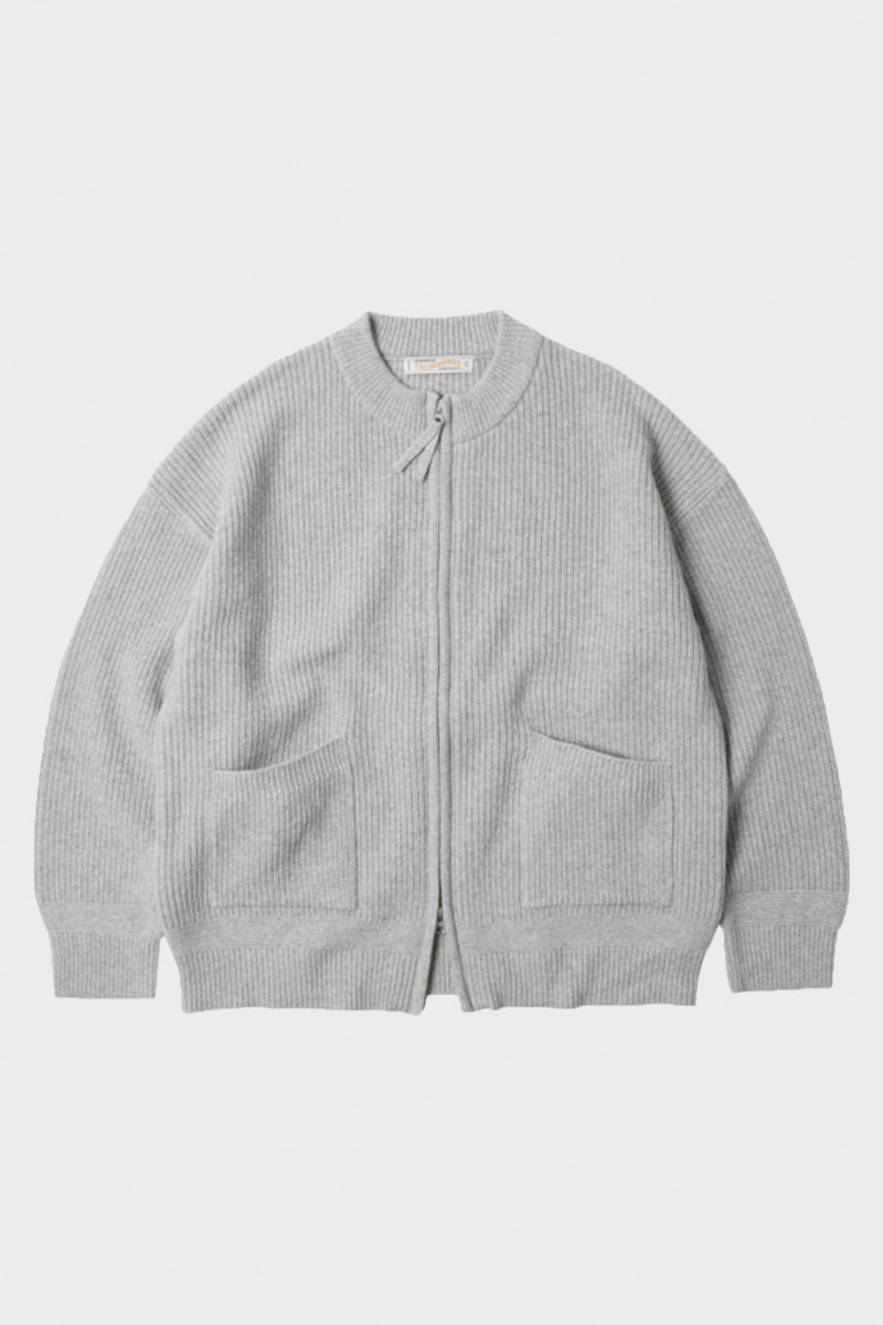 FrizmWORKS Wool Deck Zipup Cardigan | Light Gray | Canoe Club