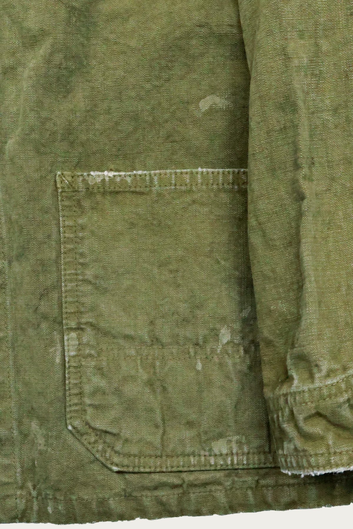 Fullcount - 2053VE Tent Cloth Chore Jacket Vintage Effect - Olive Drab - Canoe Club