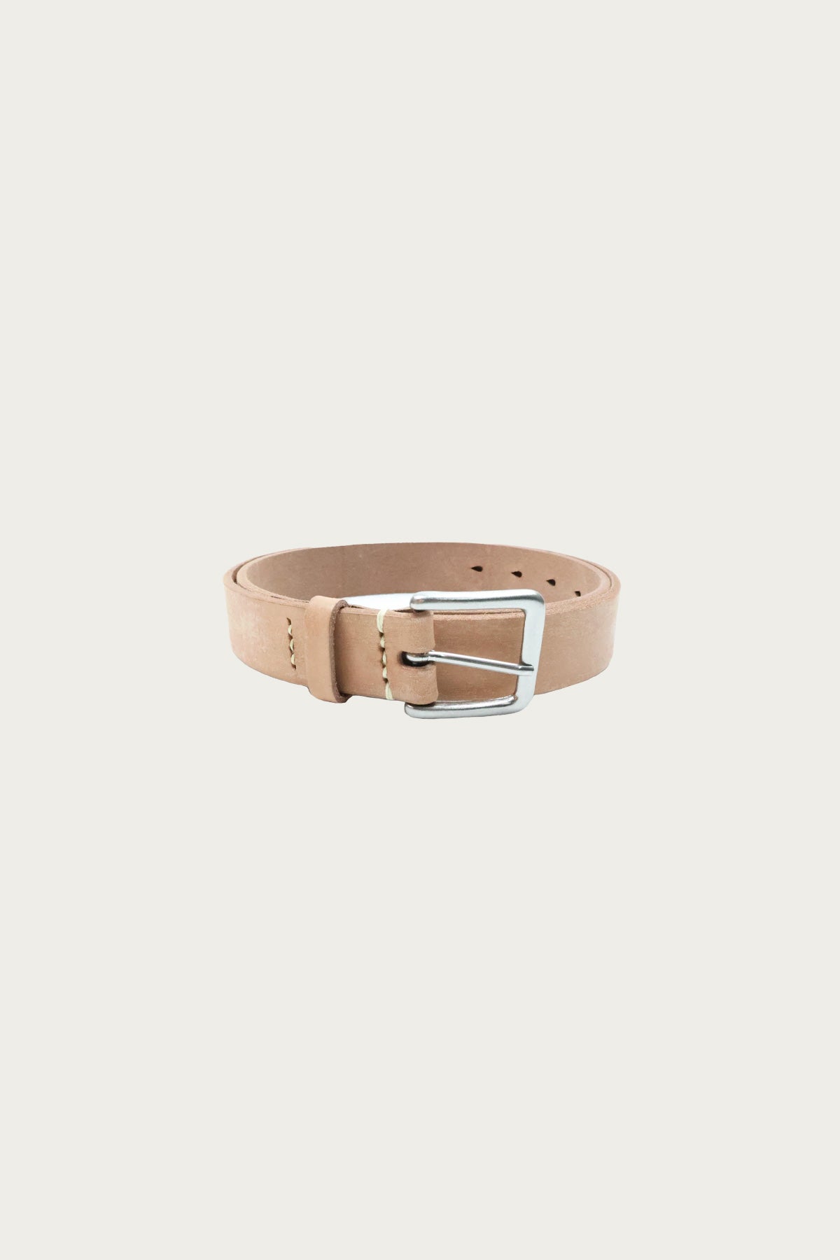 Fullcount - 6218 Wide Leather Narrow Belt - Natural - Canoe Club