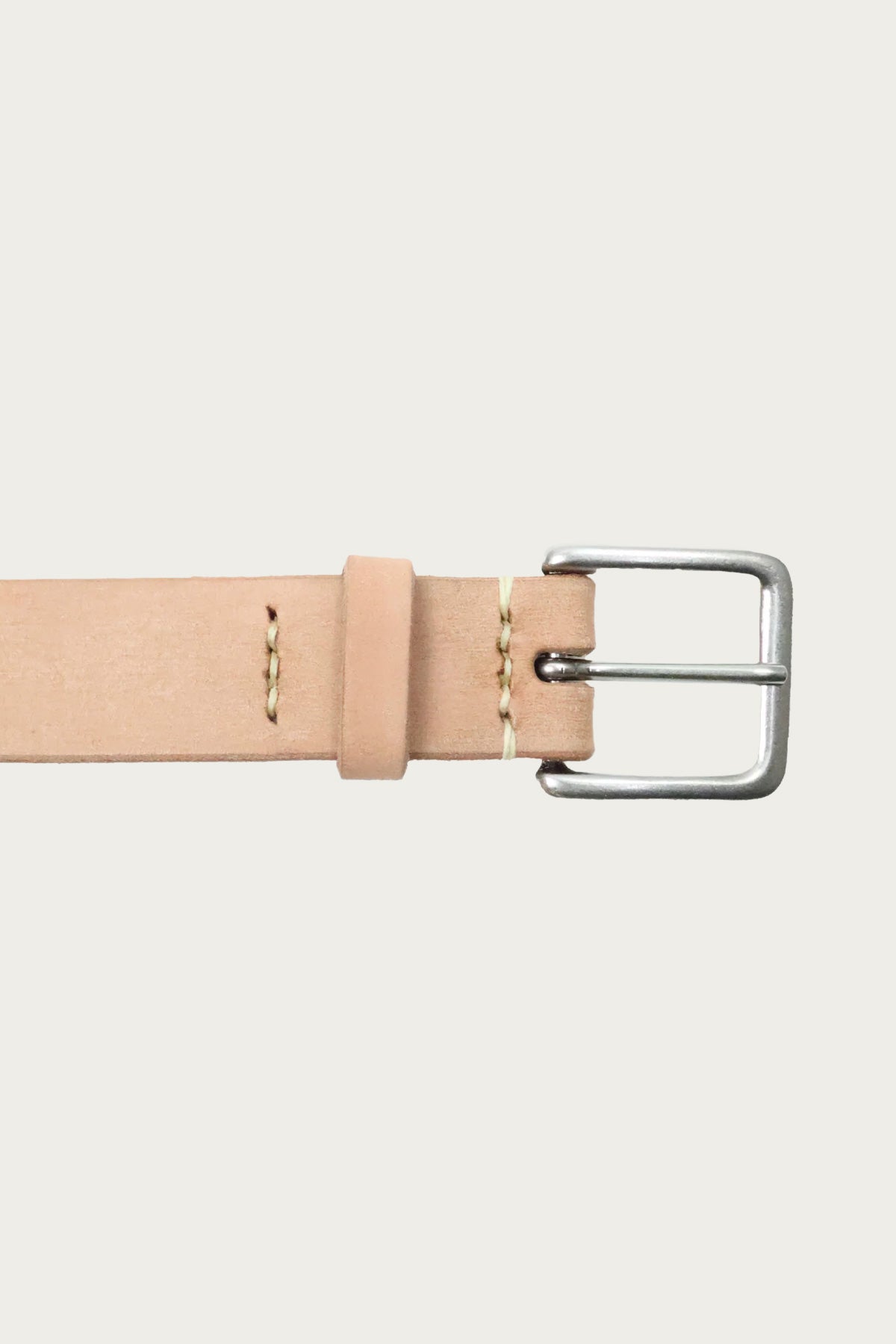 Fullcount - 6218 Wide Leather Narrow Belt - Natural - Canoe Club