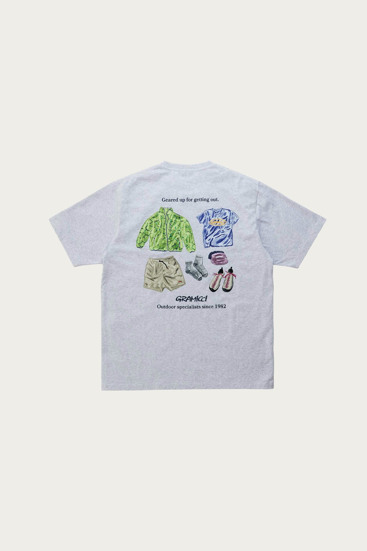 Gramicci - Geared Up Tee - Grey Heather - Canoe Club