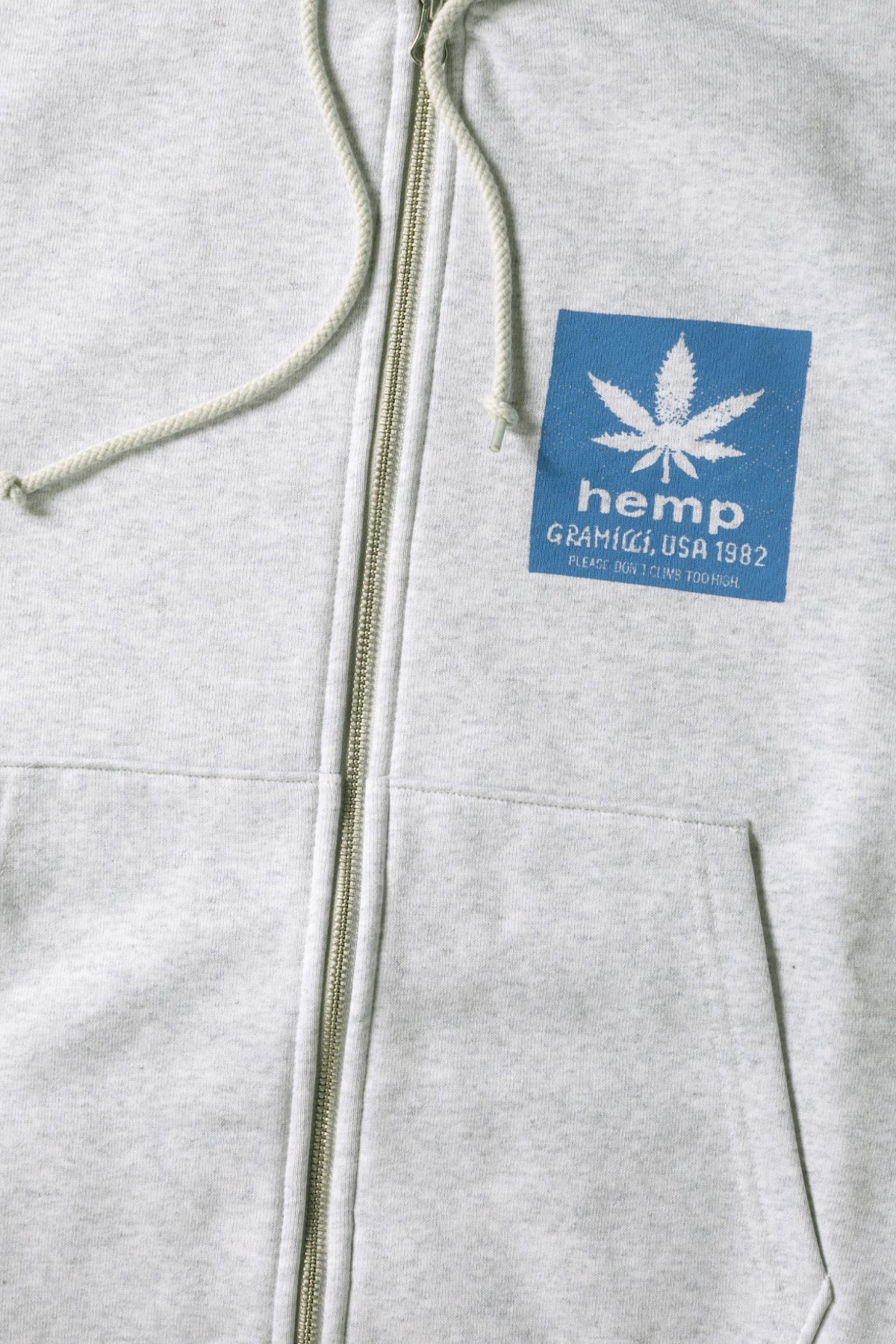 Gramicci - Hemp Zip Hooded Sweatshirt - Heather Ash - Canoe Club