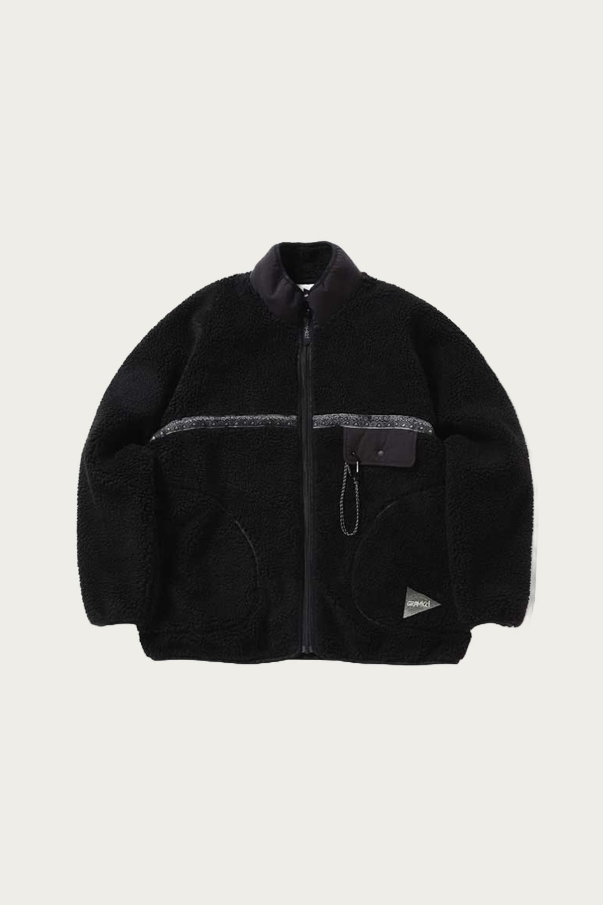 Gramicci - Gramicci x and wander JQ Tape Fleece Jacket - Black - Canoe Club