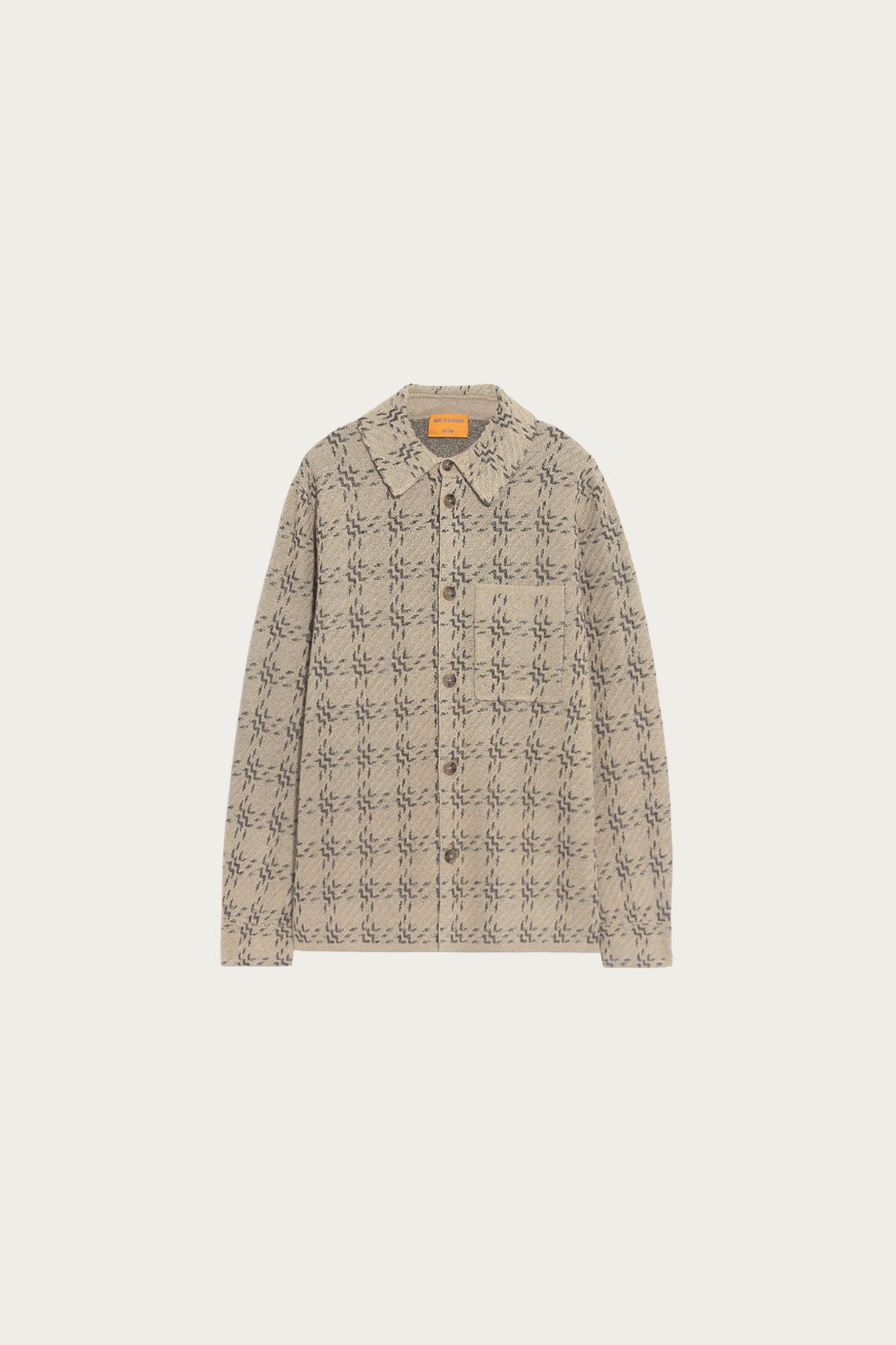 Guest In Residence - Linen Blend Plaid Work Shirt - Sandstone Combo - Canoe Club